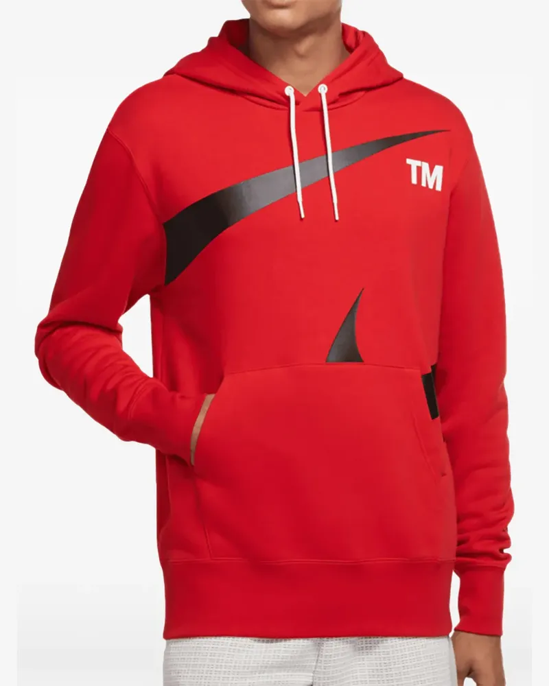 Nike Swoosh logo-print hoodie - Rot Rot