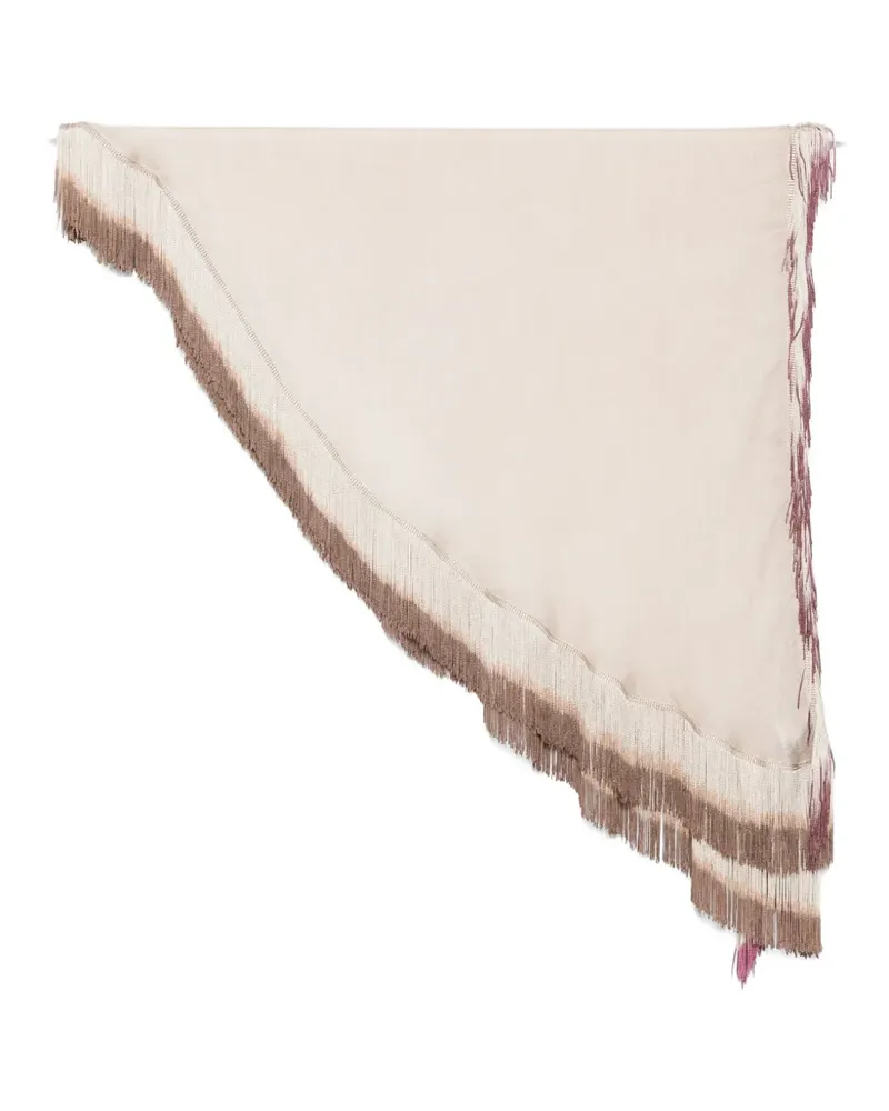 Faliero Sarti New Can Can fringed scarf - Nude Nude