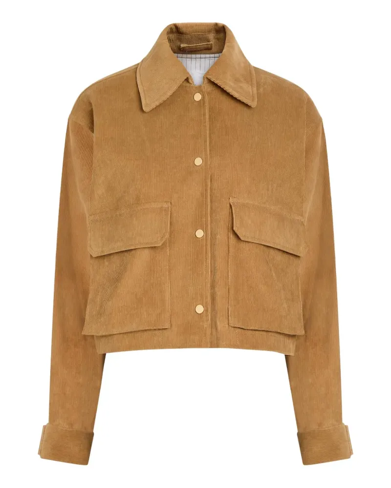 Maria Mcmanus Cropped-Jacke mit Pattentaschen - Braun Braun