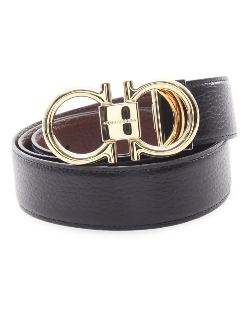 Ferragamo 2020s Gancini Gürtel - Schwarz Schwarz