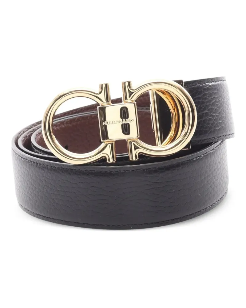 Ferragamo 2020s Gancini Gürtel - Schwarz Schwarz