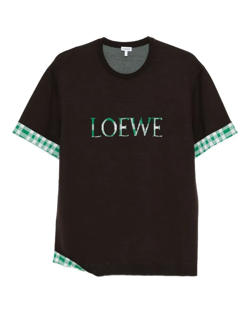 Loewe T-Shirt mit Logo-Print - Braun Braun