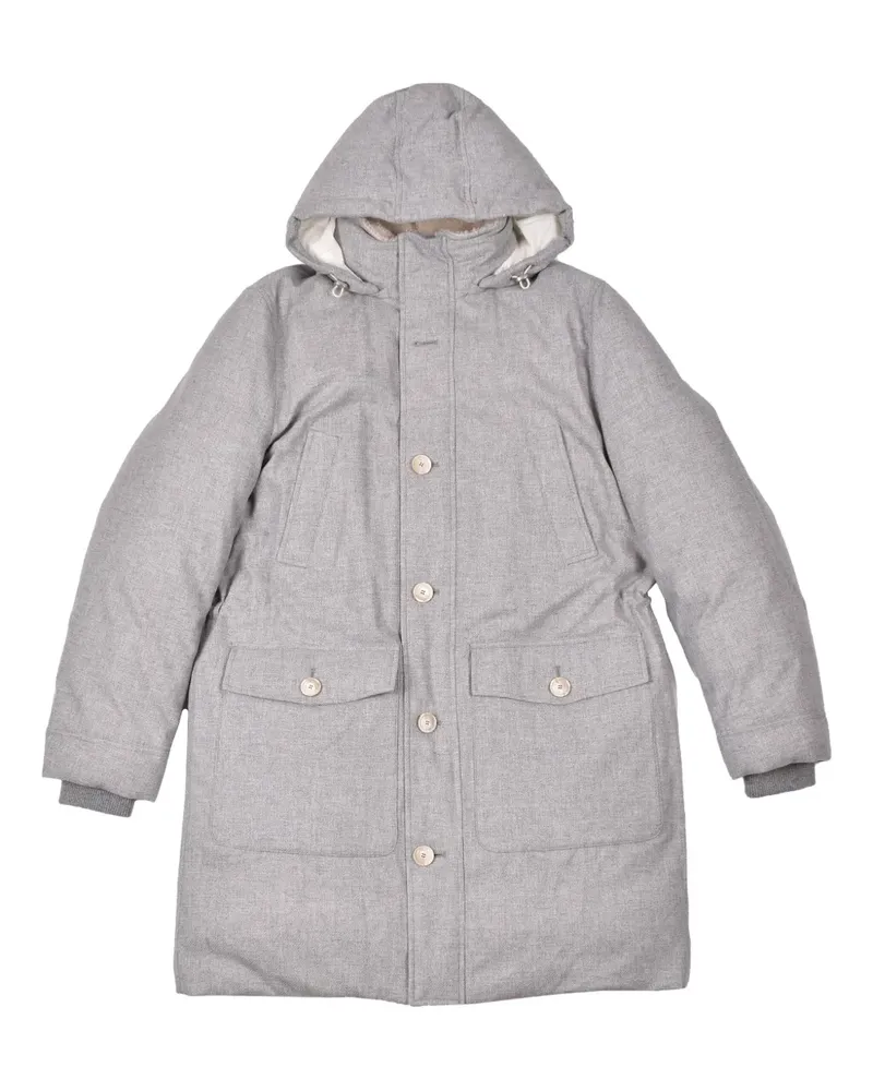 Brunello Cucinelli Kapuzenjacke mit Knöpfen - Grau Grau