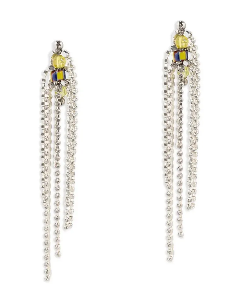 Dries van Noten Verzierte Hängeohrringe - Silber Silber