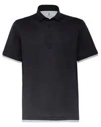 Brunello Cucinelli Klassisches Poloshirt Schwarz