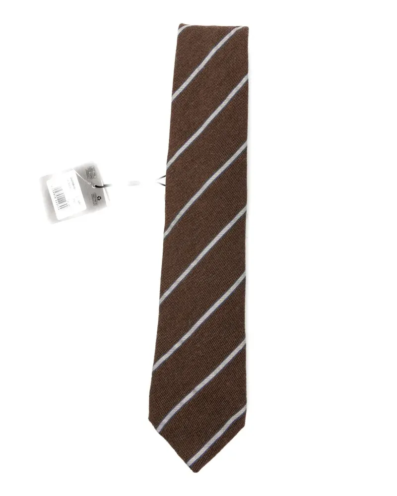 Corneliani stripe-pattern tie - Braun Braun