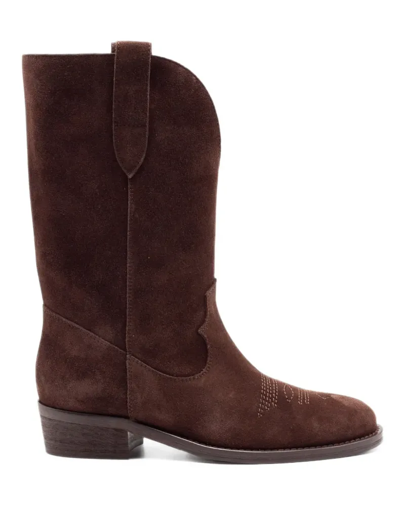 Via Roma 15 Cowboy-Boots aus Wildleder - Braun Braun