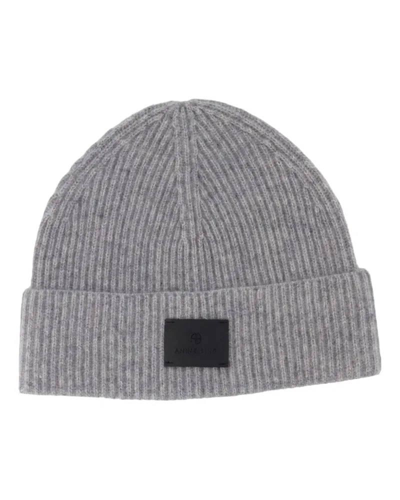 Anine Bing ribbed beanie - Grau Grau