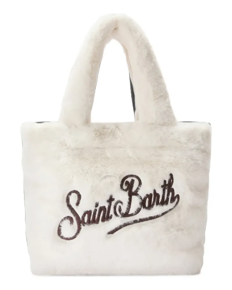 MC2 Saint Barth Tote Bag mit Faux Fur - Weiß Weiß