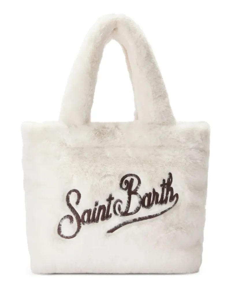 MC2 Saint Barth Tote Bag mit Faux Fur - Weiß Weiß