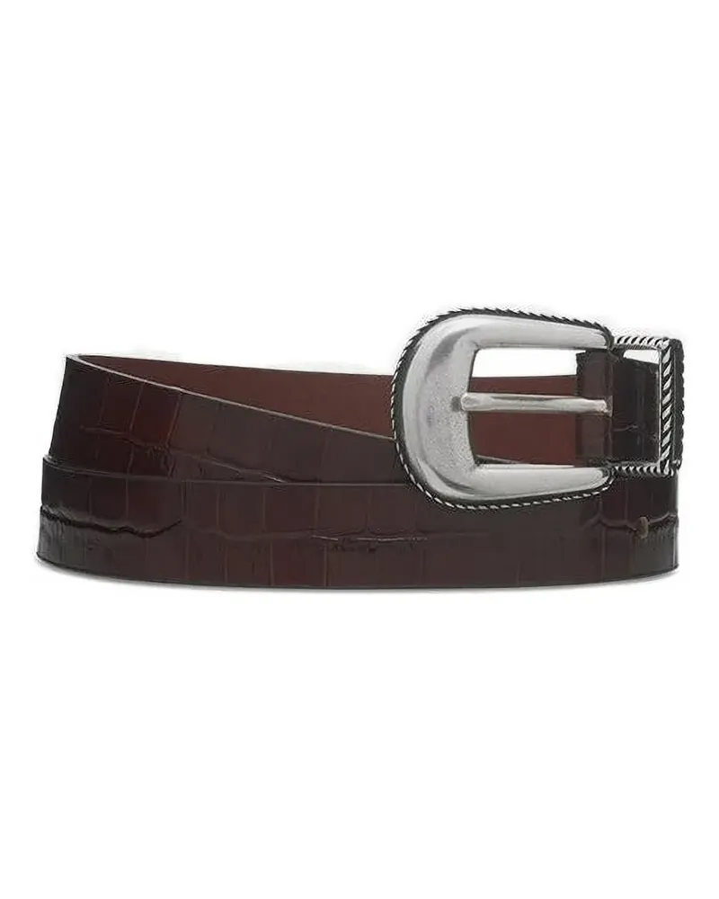 Drôle de Monsieur La Ceinture Croco Gürtel - Braun Braun
