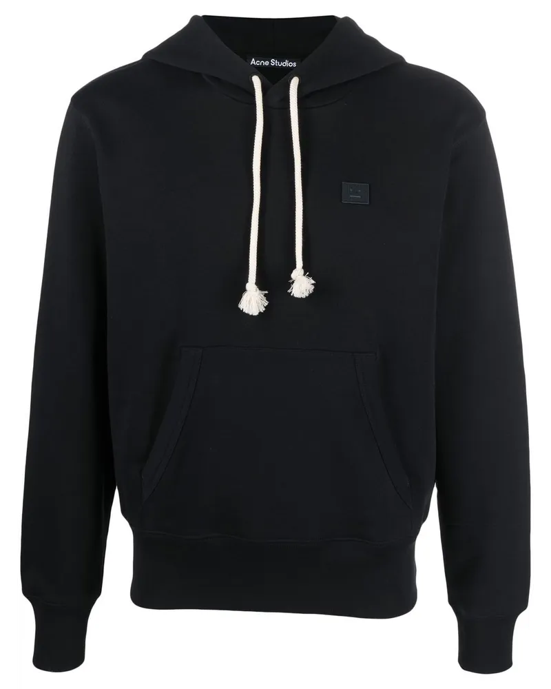 Acne Studios Hoodie mit Logo-Patch Schwarz