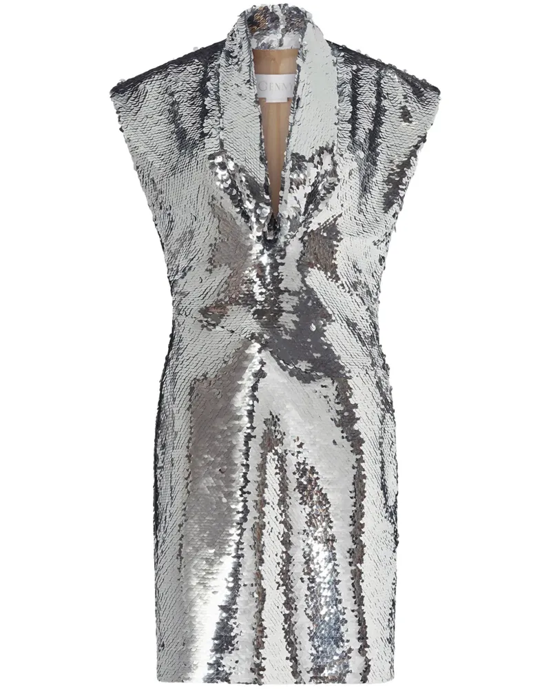 Genny Kleid mit Pailletten - Silber Silber