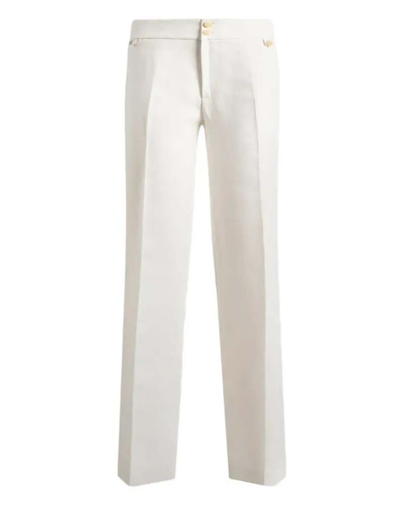 Etro Pegaso-buttons trousers - Weiß Weiß