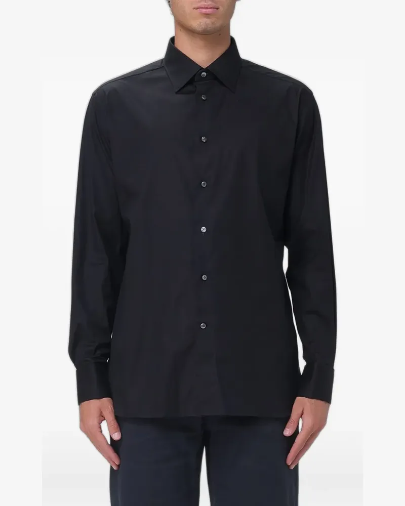 Ermenegildo Zegna stretch-poplin shirt - Schwarz Schwarz