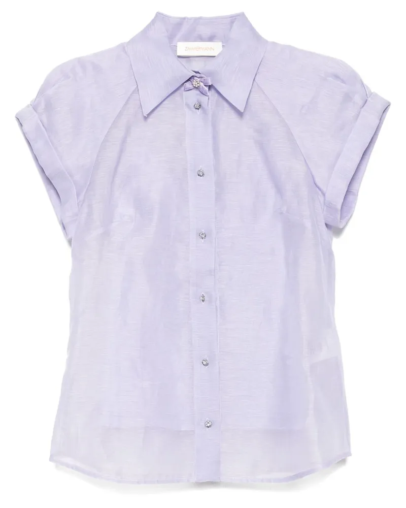 Zimmermann Crush Bluse mit schmalem Schnitt - Violett Violett