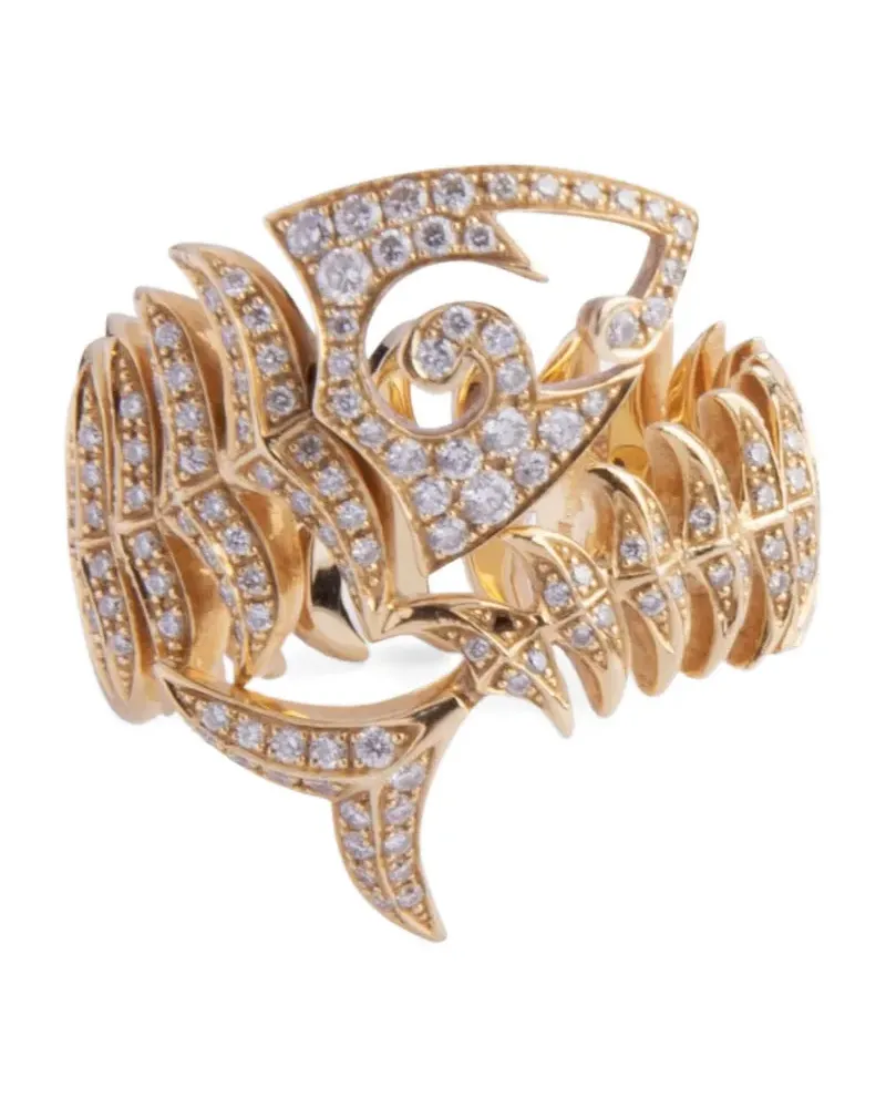 Stephen Webster 18kt Peixe Goldring mit Diamanten Gold