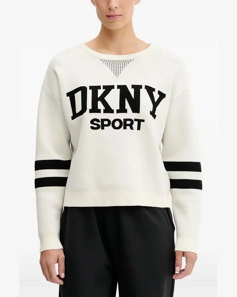 DKNY stripes logo knitted top - Nude Nude