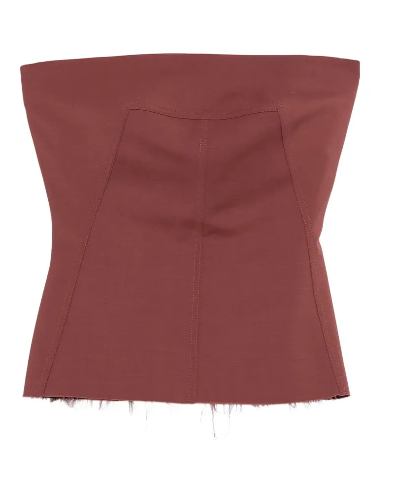 Rick Owens Ungesäumtes Oberteil mit Nahtdetail - Rosa Rosa