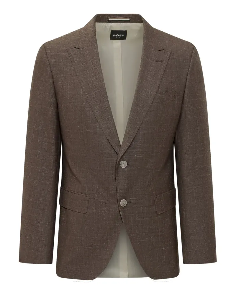 HUGO BOSS peak lapel blazer - Braun Braun