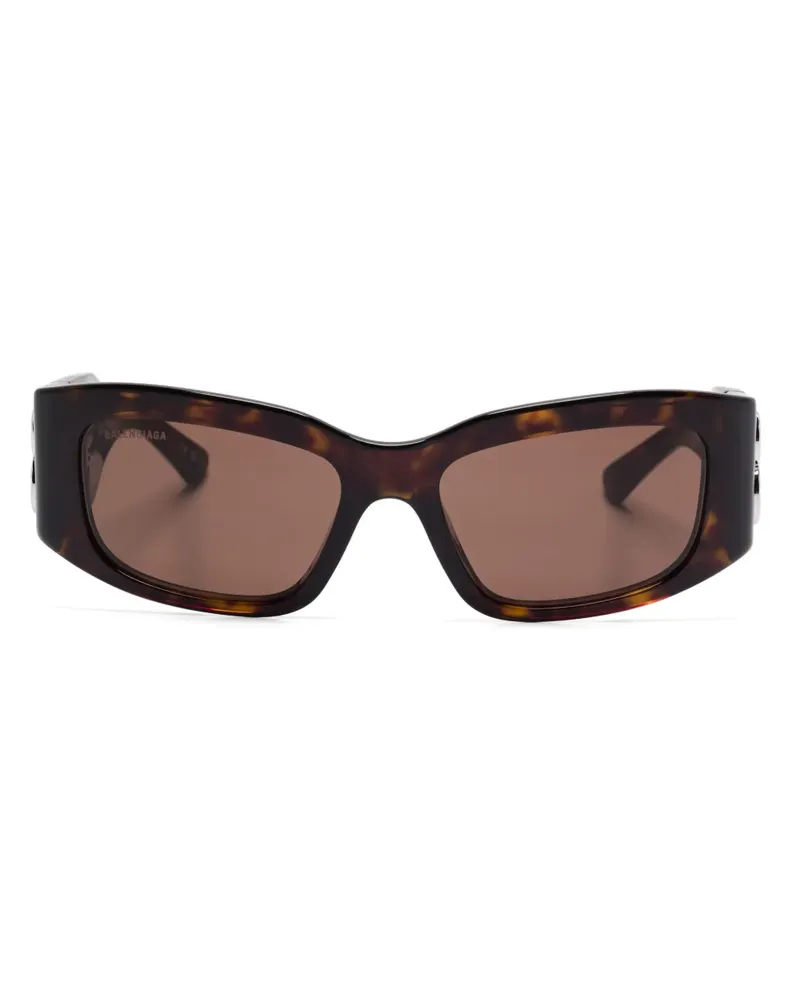 Balenciaga Sonnenbrille mit eckigem Gestell - Braun Braun