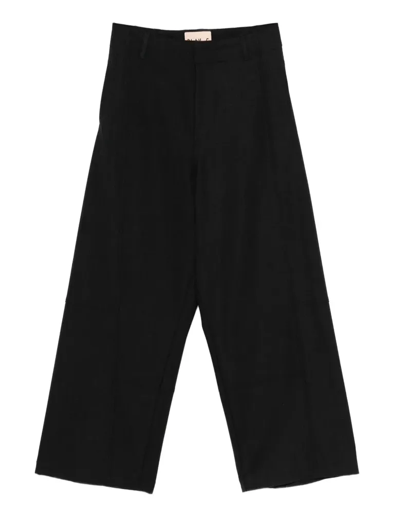 PLAN C Gerade Hose mit Einsätzen - Schwarz Schwarz