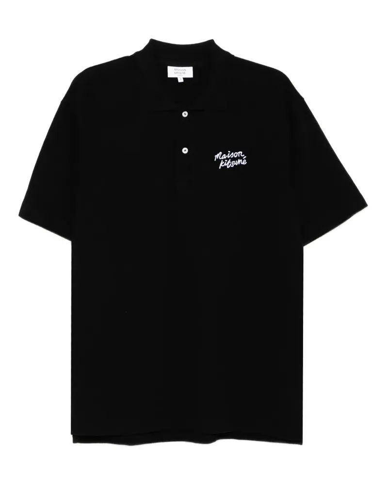Kitsuné Handwriting Poloshirt - Schwarz Schwarz