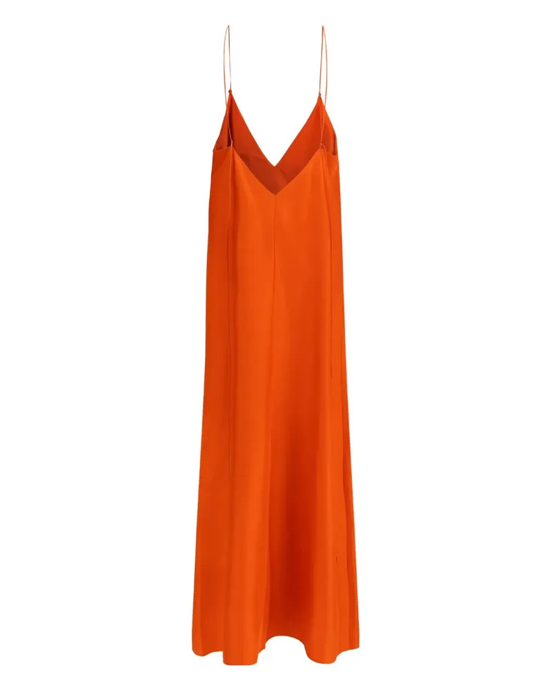 Róhe Kleid mit Spaghettiträgern - Orange Orange