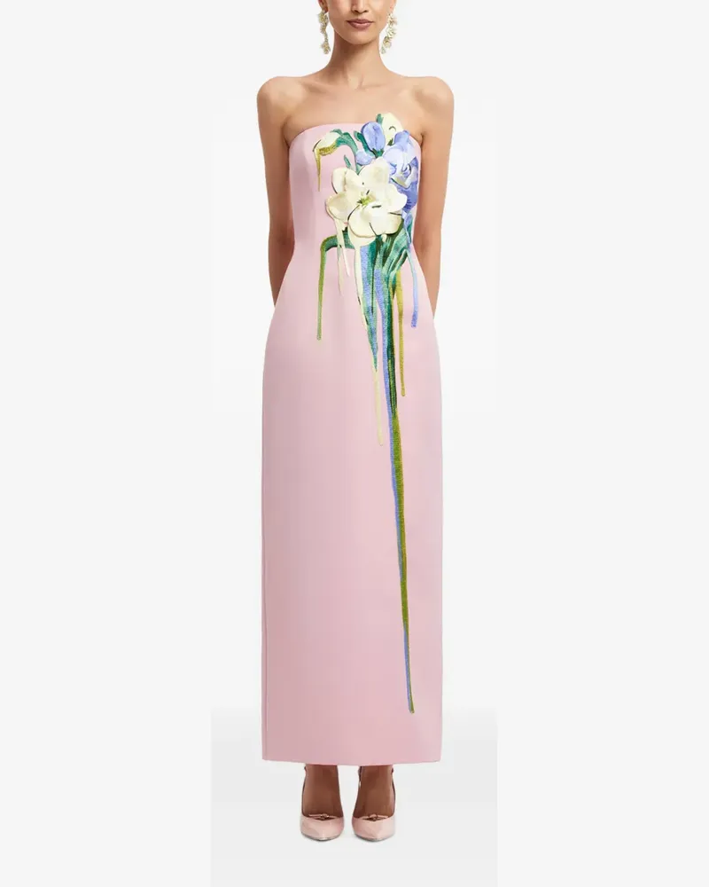 LEO LIN Kleid mit Stickerei - Rosa Rosa