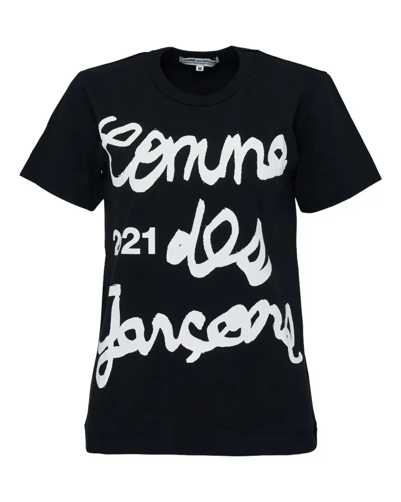 Comme des Garçons T-Shirt mit grafischem Print - Schwarz Schwarz