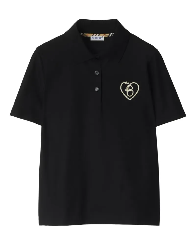 Burberry Poloshirt mit Logo - Schwarz Schwarz