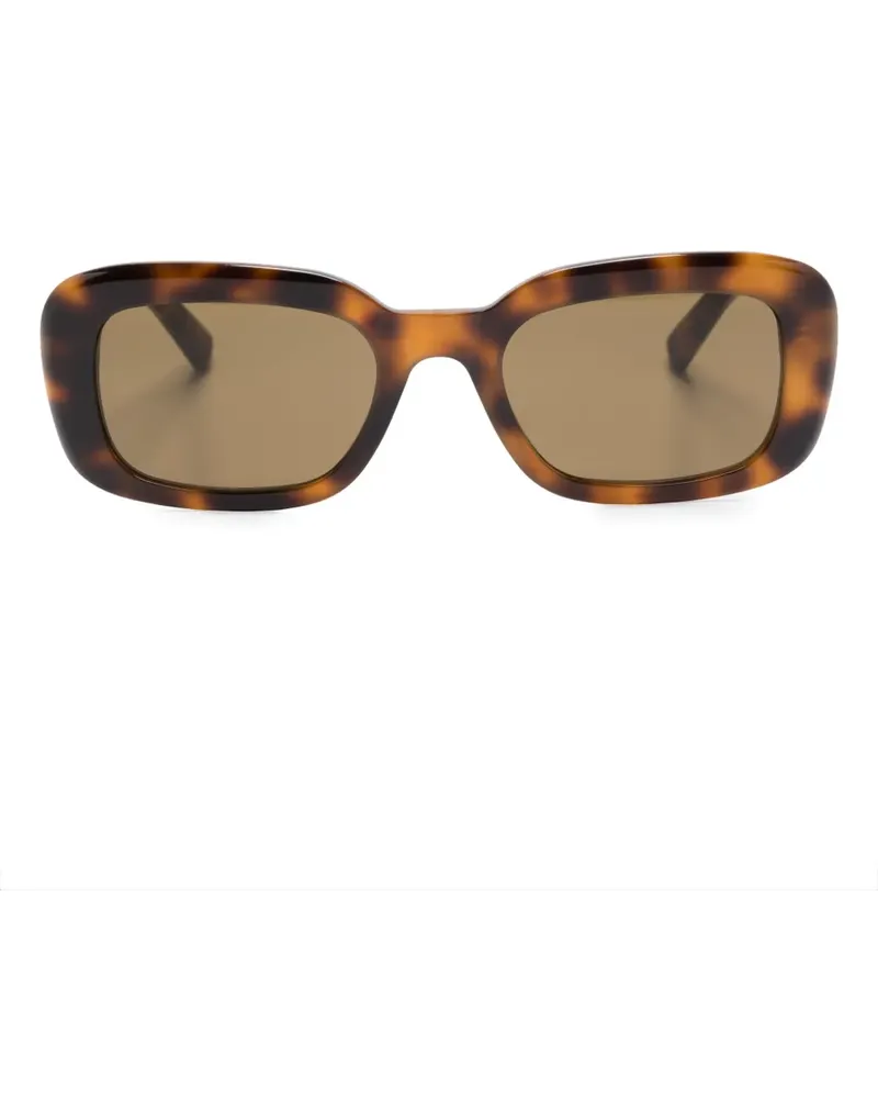 Saint Laurent Eckige Sonnenbrille in Schildpattoptik - Braun Braun