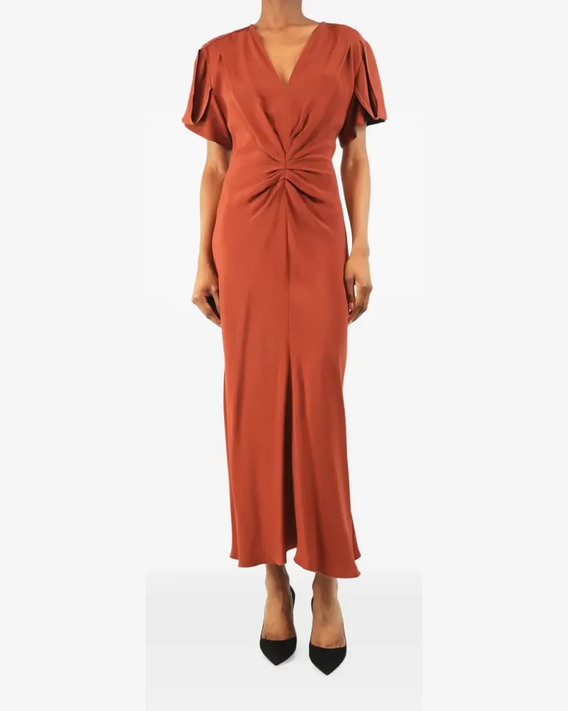 Victoria Beckham twist-front midi dress - Rot Rot