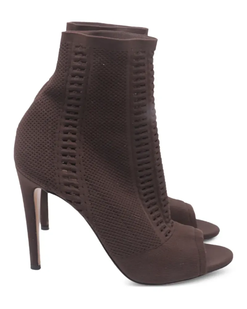 Gianvito Rossi Vires Stiefeletten aus Stretchstrick - Braun Braun