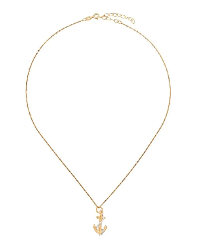 True Rocks Kette mit Ankeranhänger - Gold Gold
