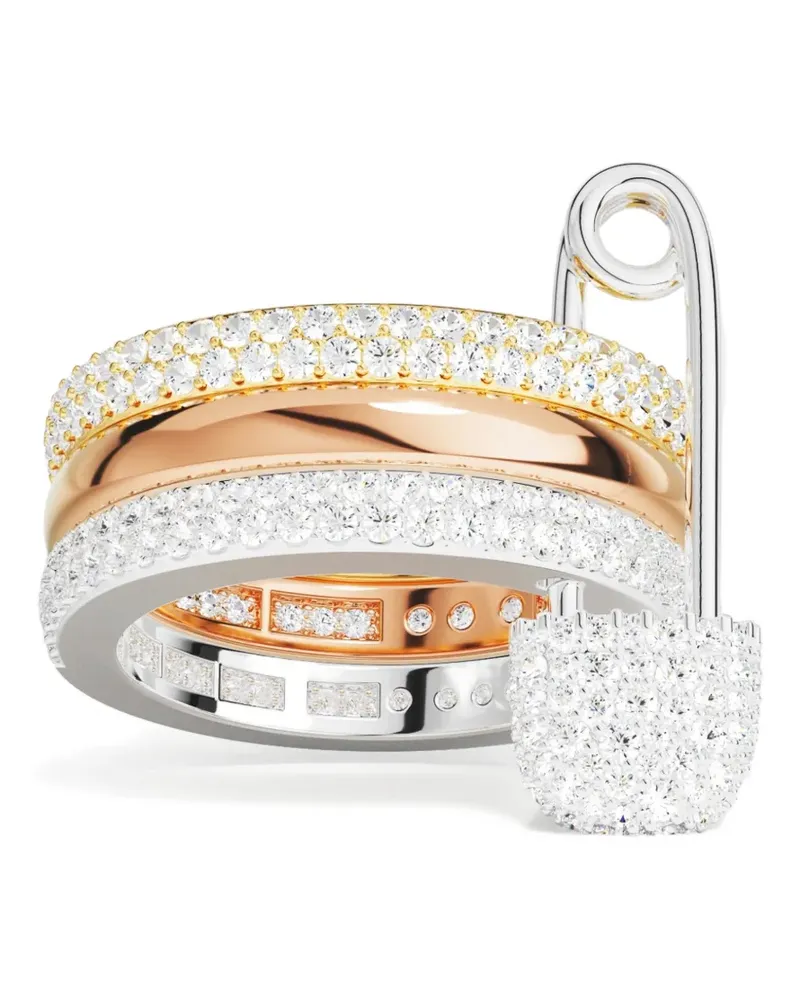 APM Monaco Morse safety-pin ring - Silber Silber