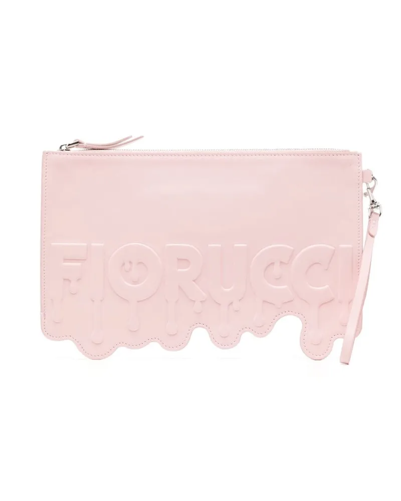 Fiorucci Clutch aus geschmolzenem Leder - Rosa Rosa