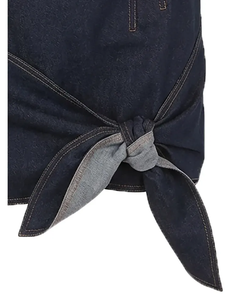 Monse Jeans-Minirock mit Fliege - Blau Blau