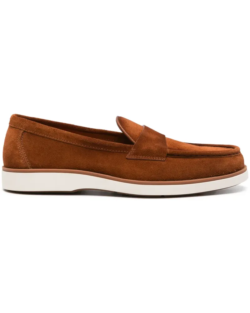 Santoni Penny-Loafer aus Wildleder - Braun Braun