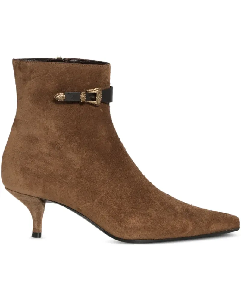 FESTA Milano Ela buckle strap boots - Braun Braun