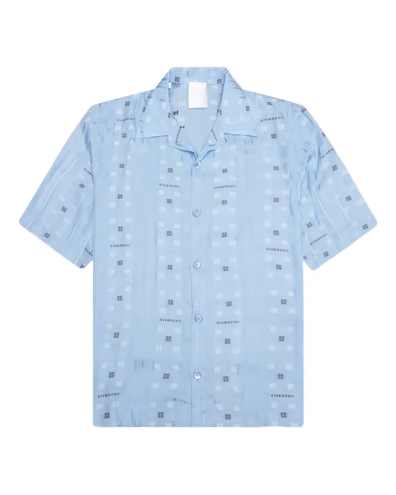 Givenchy Kastiges Hemd mit 4G-Logo - Blau Blau
