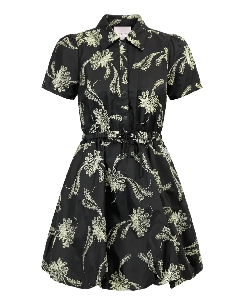 Cinq à Sept Ophelie Minikleid mit Paisleymuster - Schwarz Schwarz