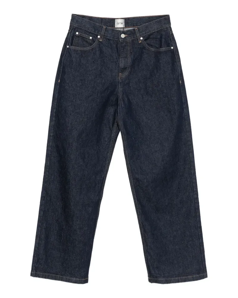 Arte Antwerp Gürtelschlaufen-Jeans mit Logo-Stickerei - Blau Blau