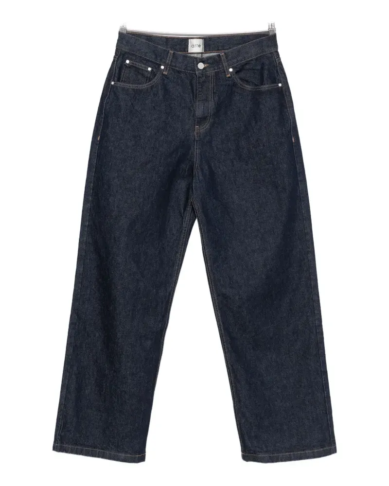 Arte Antwerp Gürtelschlaufen-Jeans mit Logo-Stickerei - Blau Blau