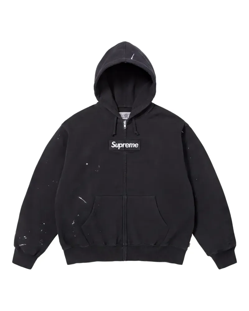 Supreme Being x MM6 Maison Margiela Box Logo zip-up hoodie - Schwarz Schwarz