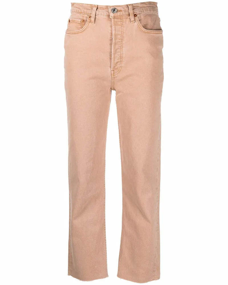 RE/DONE 70s Ultra High Cropped-Jeans - Nude Nude