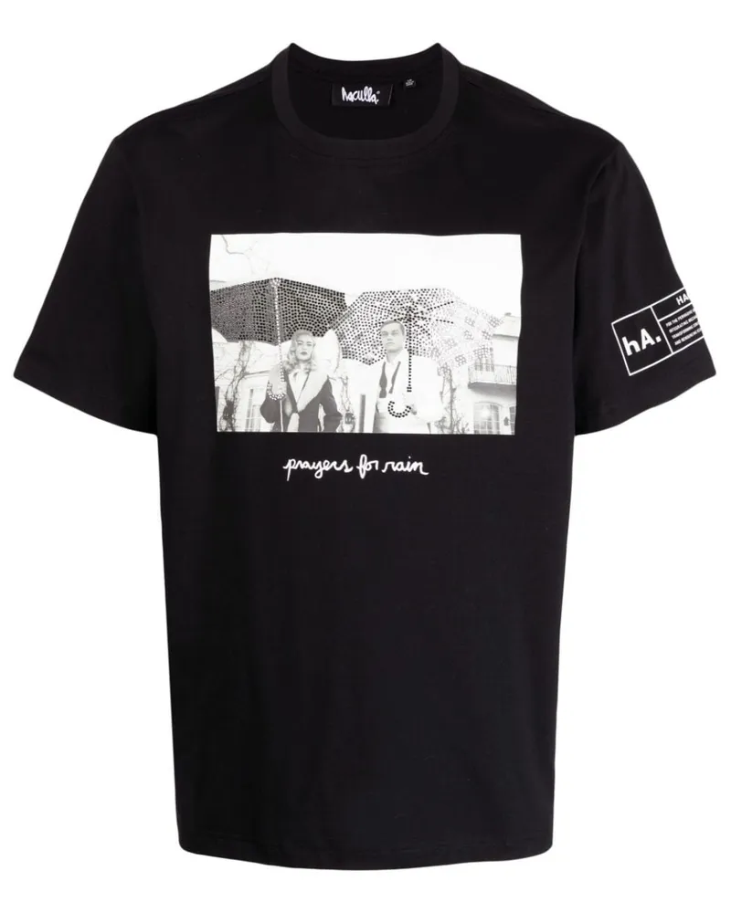 Haculla T-Shirt mit Prayers for Rain-Print - Schwarz Schwarz