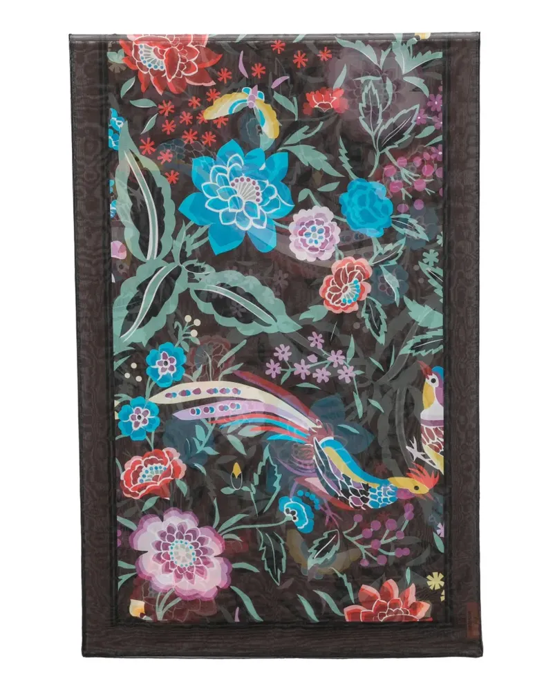 Missoni floral-print bird-motif scarf - Braun Braun