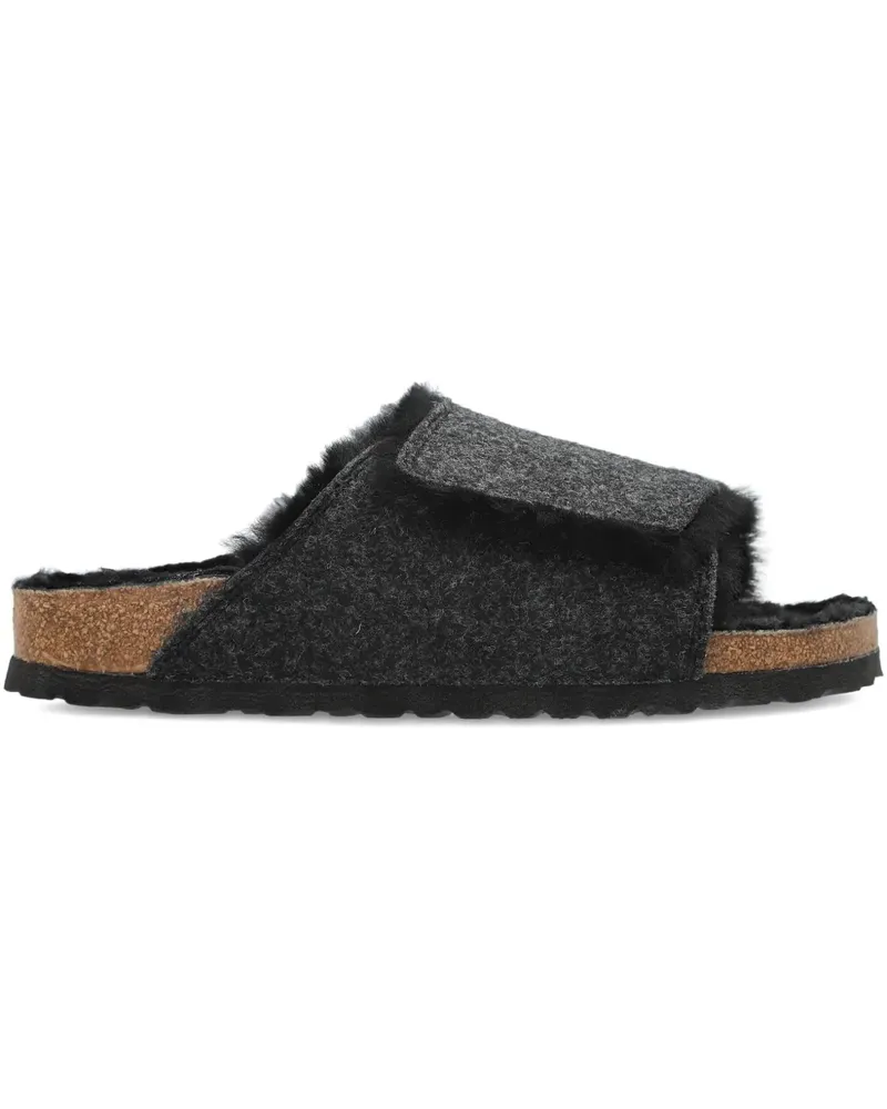 Birkenstock Solana Slipper aus Filz mit Klettverschluss - Grau Grau