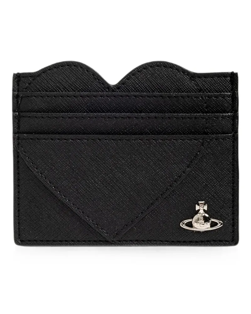 Vivienne Westwood heart-shape Orb card holder - Schwarz Schwarz